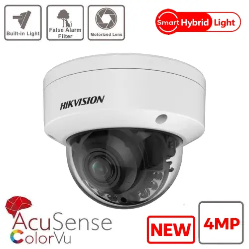 4MP Hikvision DS-2CD2747G2HT-LIZS(2.8-12mm)(eF) Varifocal Motorised Hybrid IR + ColorVu IP Dome