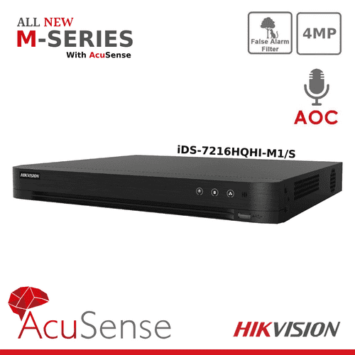 4MP Hikvision iDS-7216HQHI-M1/S 16 Channel AcuSense AoC Turbo 5.0 DVR