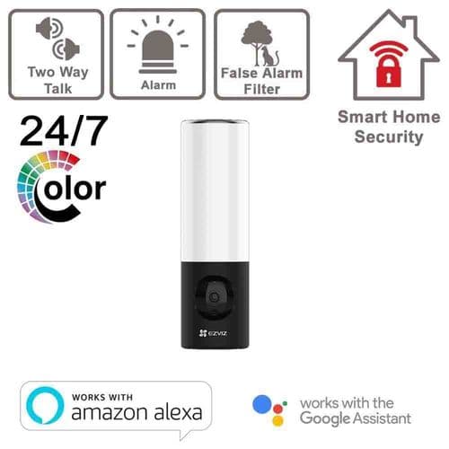 4MP LC3 EZVIZ Wall-Light Wi-Fi Camera Two Way Audio ¦ Strobe Light & Sound ¦ Ambient Garden Light