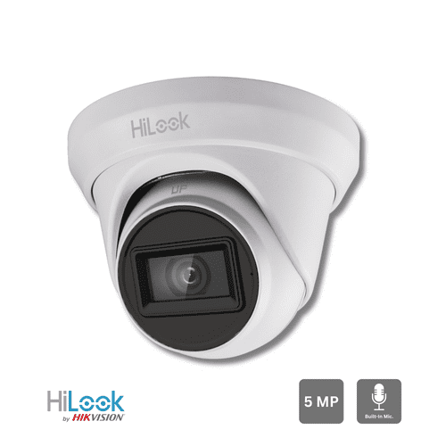 5MP Hilook by Hikvision THC-T250-MS(2.8mm) Audio Fixed Turret built-in mic Camera