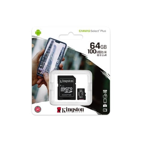 64GB-SD Micro SD Card Kingdton Canvas Select 64GB Micro SD Card Class 10