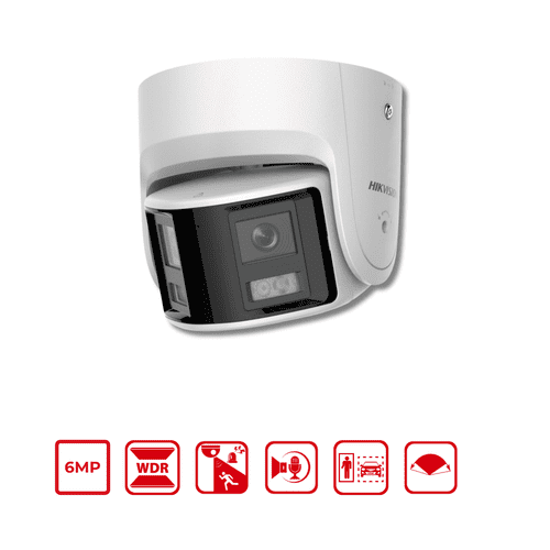 6MP Hikvision DS-2CD2366G2P-ISU/SL(2.8mm)(C) IP camera, 180°, WDR, IR 30m, microphone, speaker
