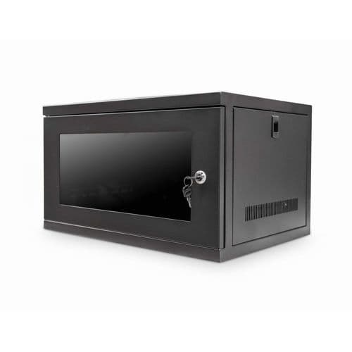 6U 300MM 19" Data Wall Cabinet - 6U Cabinet BLACK CAB-W6U-EL300