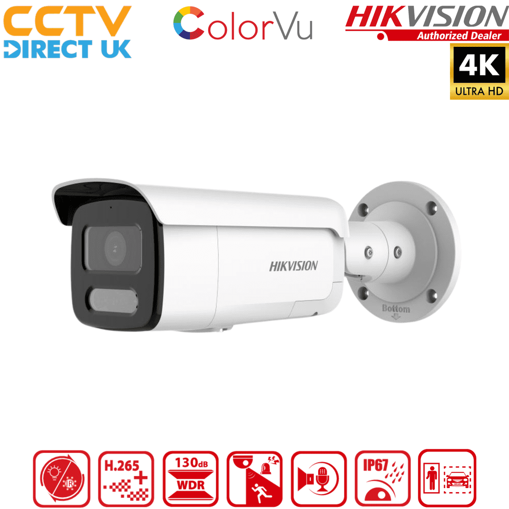 8MP/4K Hikvision DS-2CD2T87G2H-LISU/SL 4mm Smart Hybrid Light ColorVu ...