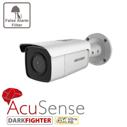 8MP DS-2CD2T86G2-2I Hikvision AcuSense Darkfighter IP Bullet Camera,  Fixed Lens 50m IR IP67
