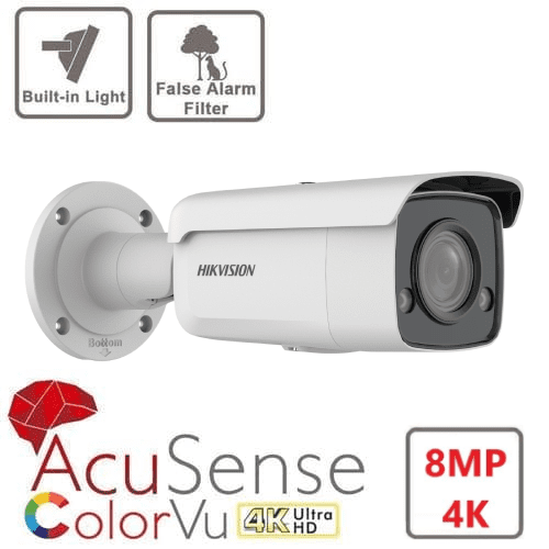 8MP DS-2CD2T87G2-L ColourVu 60M Fixed Bullet Network Camera Pro Series