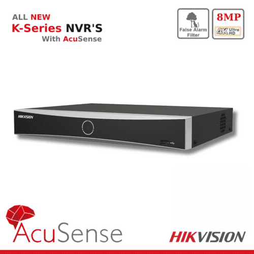 8MP Hikvision DS-7604nxi-k1/4p Pro Series 4-Channel 4K 1U 1 SATA 4-PoE In-Out NVR