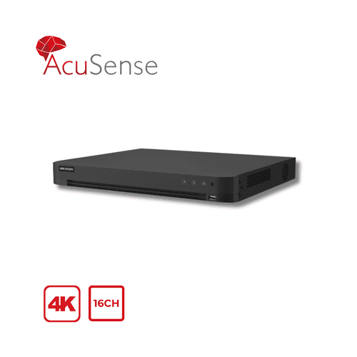 8MP Hikvision iDS-7216HUHI-M2/PXT/4A+4/1ALM Pro Series 16-Channel AcuSense POC DVR, 1U H.265