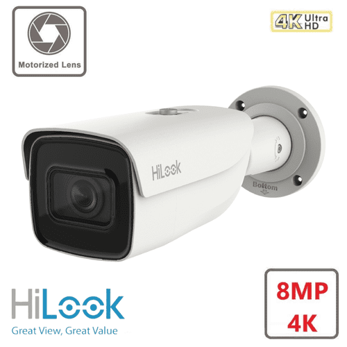 8MP IPC-B680H-Z HiLook by Hikvision IP camera with 30 meter infrared EXIR IRLEDs Motorised Lens