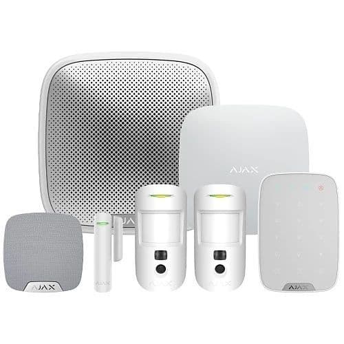 Ajax 23332 69 WH1 Kit 3 Cam Plus House with Keypad White