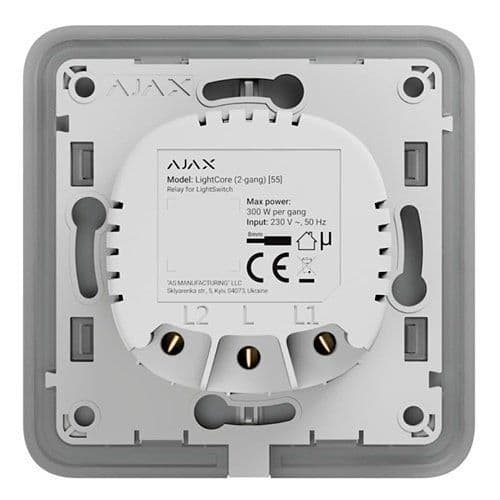 Ajax 63115.142.NC LightCore 2-Gang 8EU LightSwitch