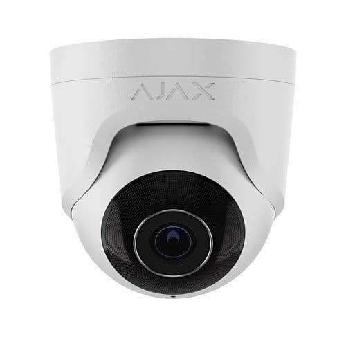 Ajax 64927.197.WH1 8MP TurretCam Wired Security IP Camera, 2.8mm Fixed Lens, White