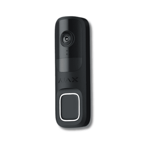 Ajax 66391.125.BL1 4MP Video Doorbell with Built-in AI, Black