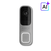 Ajax DoorBell Grey 4MP AI PIR Video Doorbell | 66393.125.GR1