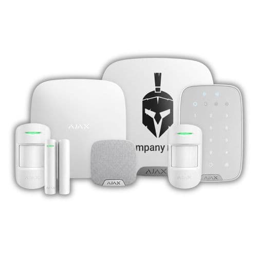 Ajax Kit 18 Superior White Wireless Alarm Kit | Hub 2 Plus, MotionProtect S & Sirens | 107113.291.WH