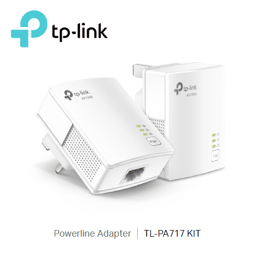 AV1000 Powerline Adapter Gigabit Ethernet Starter Kit NON Pass through (TL-PA7017 KIT)