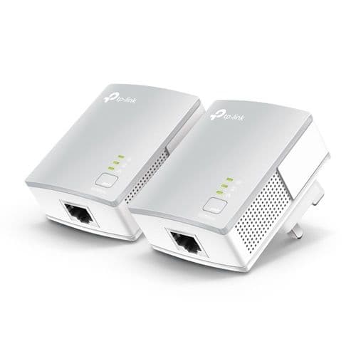 AV600 TP-Link 600Mbps 1 Port Powerline Adapter - 2 Pack TL-PA4010KIT V1.20