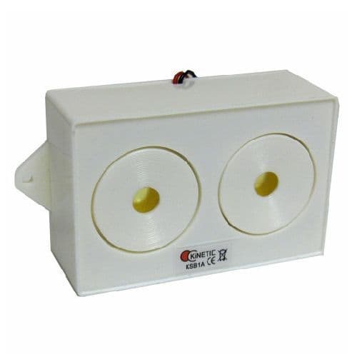 CQR SOSB1L Piezo Series Dual Piezo Sounder 109dB A, Indoor Use, ABS, White