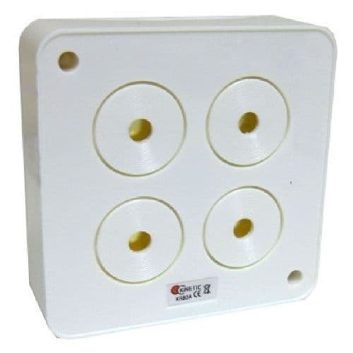 CQR SOSB2L Piezo Series Quad Piezo Sounder 111dB A, Indoor Use, ABS, White