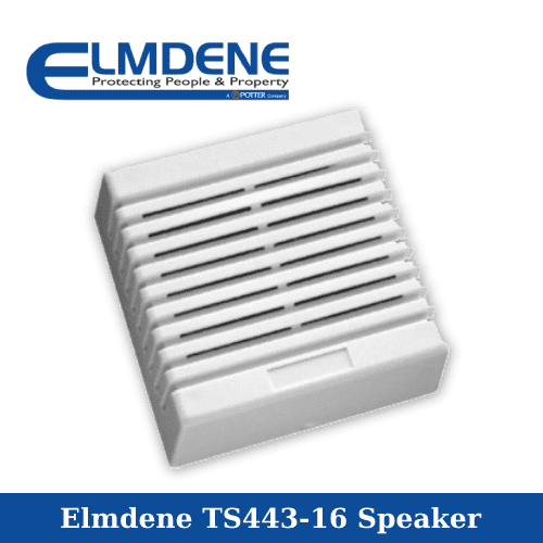 Elmdene TS443-16T 16 Ohm Tampered Extension Speaker Grade 3, White Polycarbonate, 110 x 110 x 55