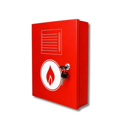 Haydon HAY-DOCBOX-FR A4 Lockable Fire Safety Document Box – Red Metal Storage Cabinet
