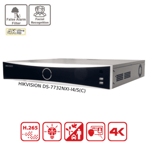 Hikvision 12MP DS-7732NXI-I4/S(C)) 32 Channel 4 SATA DeepMind Facial Recognition NVR