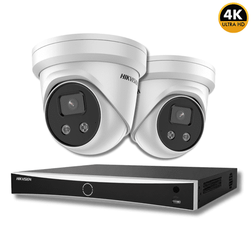 Hikvision 2 Camera 8MP 2.8mm AcuSense IP CCTV Kit – DS-2CD2386G2-IU + DS-7608NXI-K2/8P