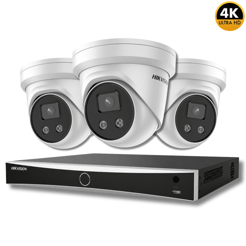 Hikvision 3 Camera 8MP 2.8mm AcuSense IP CCTV Kit – DS-2CD2386G2-IU + DS-7608NXI-K2/8P