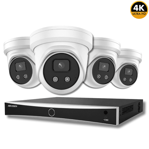 Hikvision 4 Camera 8MP 2.8mm AcuSense IP CCTV Kit – DS-2CD2386G2-IU + DS-7608NXI-K2/8P