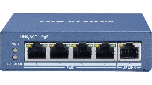 Hikvision 4-Port DS-3E0505HP-E Gigabit 1000Mbps Unmanaged PoE+ Switch