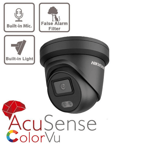 Hikvision 4MP DS-2CD2347G2-LU/B ColorVu Fixed Turret Network Camera 2.8MM