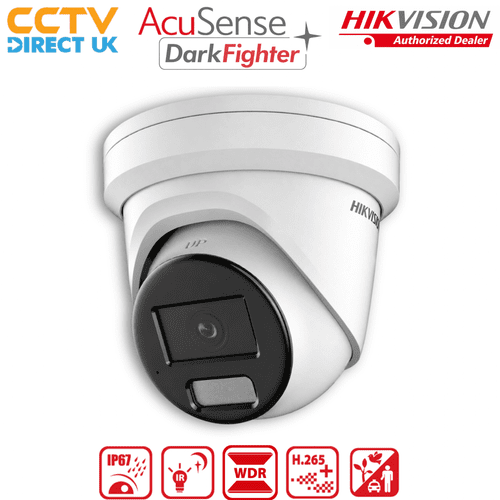 Hikvision DS-2CD2346G2H-IU DarkFighter 4MP IP Turret Camera with Audio - (2.8mm)