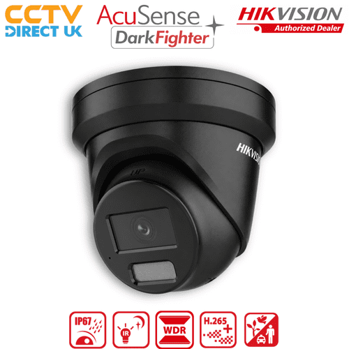 Hikvision DS-2CD2346G2H-IU DarkFighter 4MP IP Turret Camera with Audio - (2.8mm)(Black)