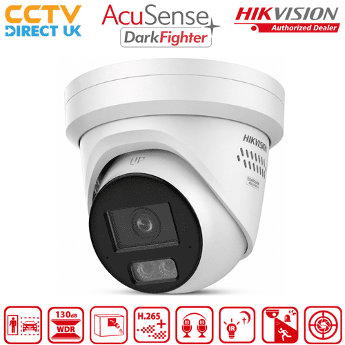 Hikvision DS-2CD2346G3-IZS2UY/SL 4MP AcuSense Turret IP Camera with Motorised 2.8/4mm Lens