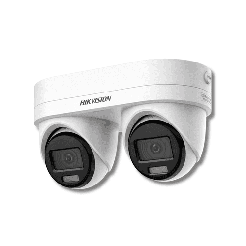 Hikvision DS-2CD2346G3D-IZ2UY/SL 4MP Dual-Channel AcuSense Turret IP Camera – White