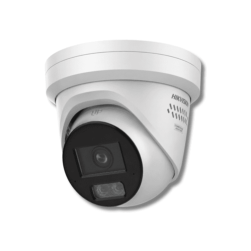 Hikvision DS-2CD2347G3-LIS2UY/SL 4MP 2.8mm ColorVu Smart Hybrid Light Turret Camera-White (Sale)