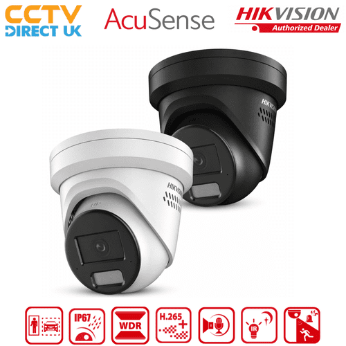 Hikvision DS-2CD2366G2H-IS2U/SL 6MP AcuSense Turret Camera with Audio & Strobe