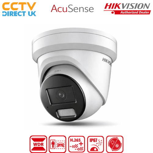 Hikvision DS-2CD2366G2H-IU 6MP IP Turret Camera with Audio, DarkFighter & AcuSense (2.8mm, IP67)