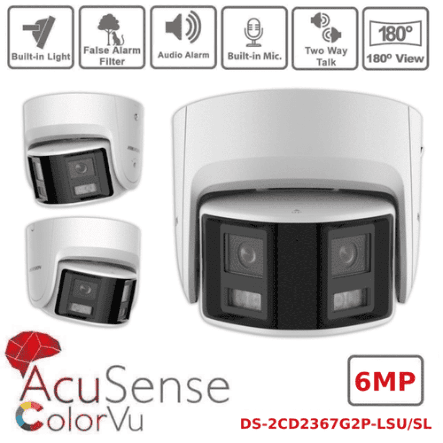 Hikvision DS-2CD2367G2P-LSU/SL 4mm Pro Series ColorVu 6MP