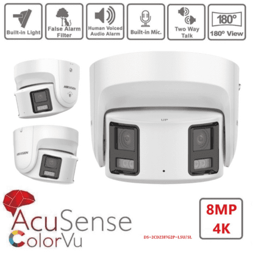 HIKVISION DS-2CD2387G2P-LSU/SL(4MM)(C) 8 MP Panoramic ColorVu Turret Network Camera - Available Now