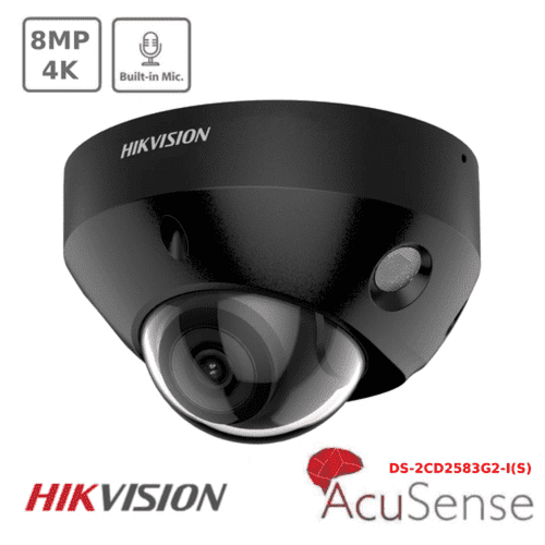 Hikvision DS-2CD2583G2-I(S) 8 MP AcuSense Fixed Mini Dome Network Camera - Black