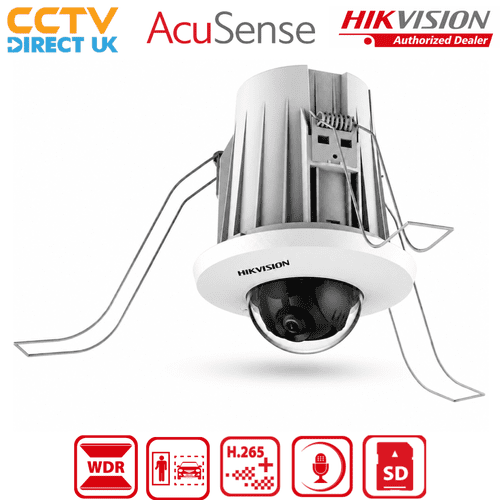 Hikvision DS-2CD2E43G2-U 4MP AcuSense In-Ceiling Mini Dome IP Camera with Built-in Mic(2.8mm)