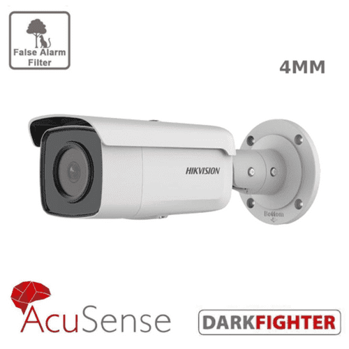 Hikvision DS-2CD2T66G2-2I Pro Series, AcuSense 6MP IP67 IR IP Bullet Camera, 4mm Fixed Lens, White