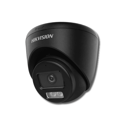 Hikvision DS-2CE72KF0T-LFS 3K ColorVu Smart Hybrid Light Turret Camera with Audio - Black (Offer)
