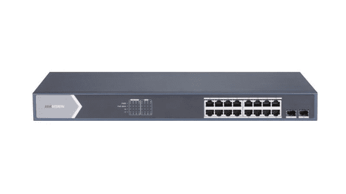 Hikvision DS-3E1518P-SI 16 Port Gigabit Smart POE Switch + 2 Fibre Uplinks