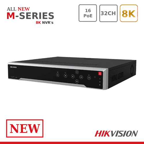 Hikvision DS-7732NI-M4/16P M Series 32-Channel 32MP 16-9 Alarm In-Out NVR with 16 PoE Ports