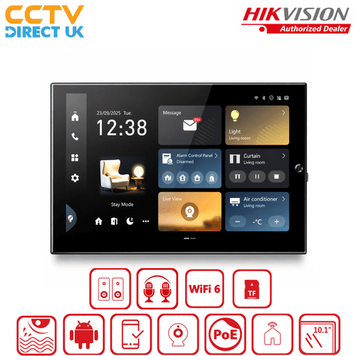 Hikvision DS-KC9570-VWTE1/S 10.1" Smart Control Panel with Video Intercom, Android 14 & WiFi 6