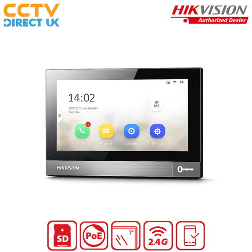 Hikvision DS-KH8381-WTE1 7 IP Video Intercom Indoor Station Touchscreen WiFi PoE