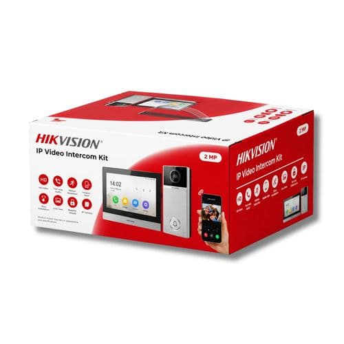 Hikvision DS-KIS613-S 4MP IP Video Intercom Kit with Indoor Station, PoE Switch & 32GB Card
