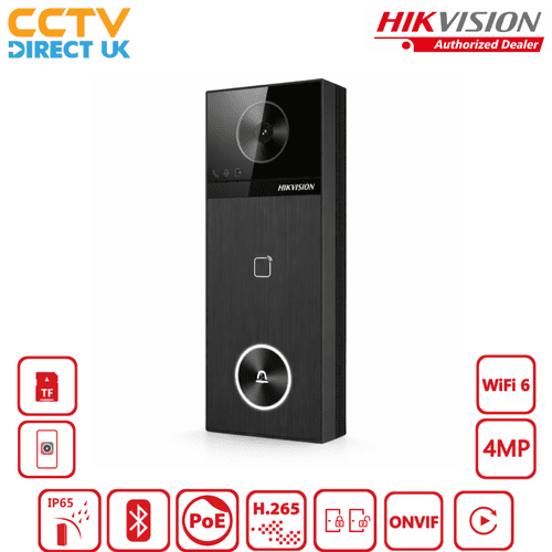 Hikvision DS-KV6114-WBE1 Smart Video Doorbell 4MP | PoE & WiFi 6